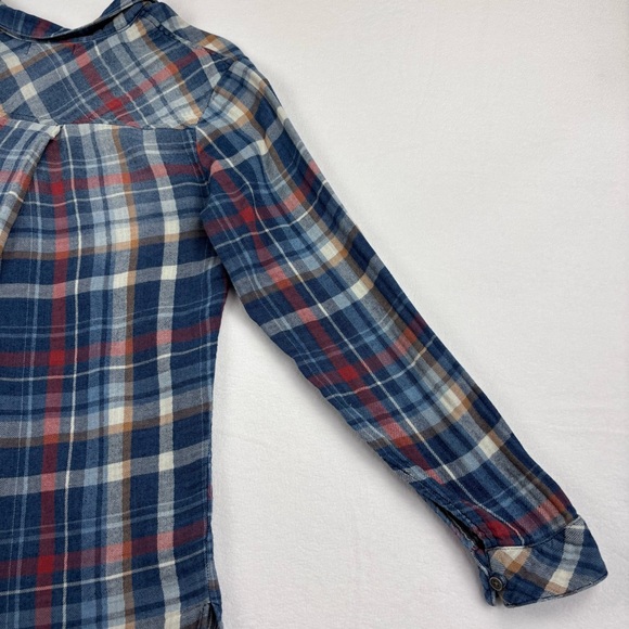 Anthropologie~ Cloth & Stone Women’s Small Soft Long Sleeve Plaid Button Up Top - Picture 11 of 12